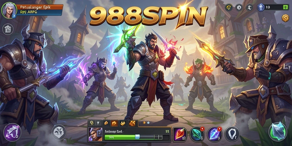 Menampilkan aksi epik dalam dunia ARPG 988SPIN.