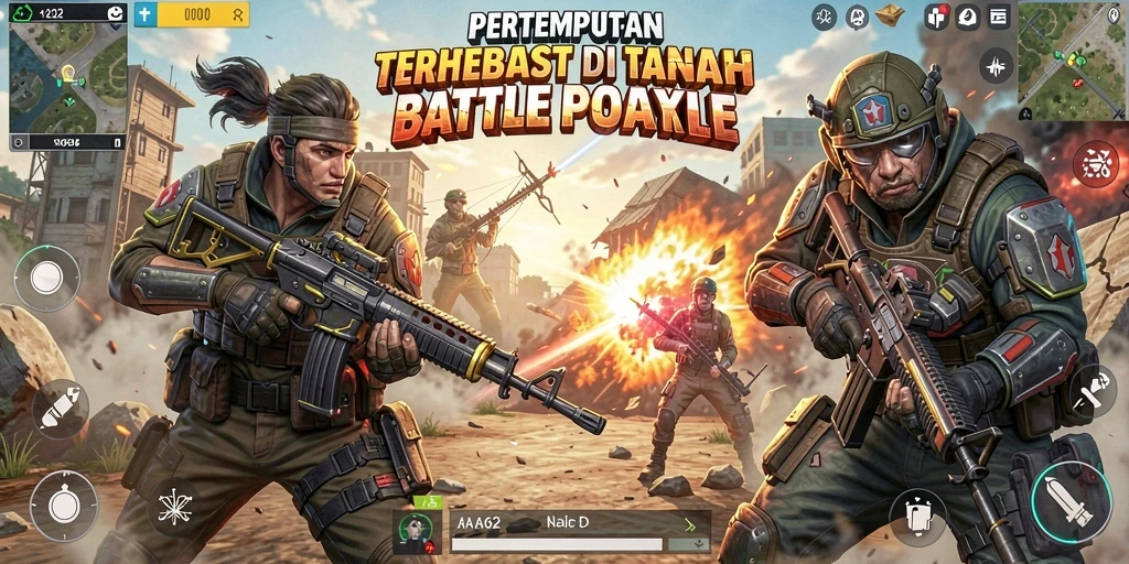 Tampilan gameplay seru di AA62 dengan aksi pertempuran hebat.