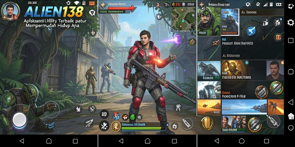 Screenshot utama ALIEN138 menampilkan antarmuka aplikasi Utility yang intuitif.