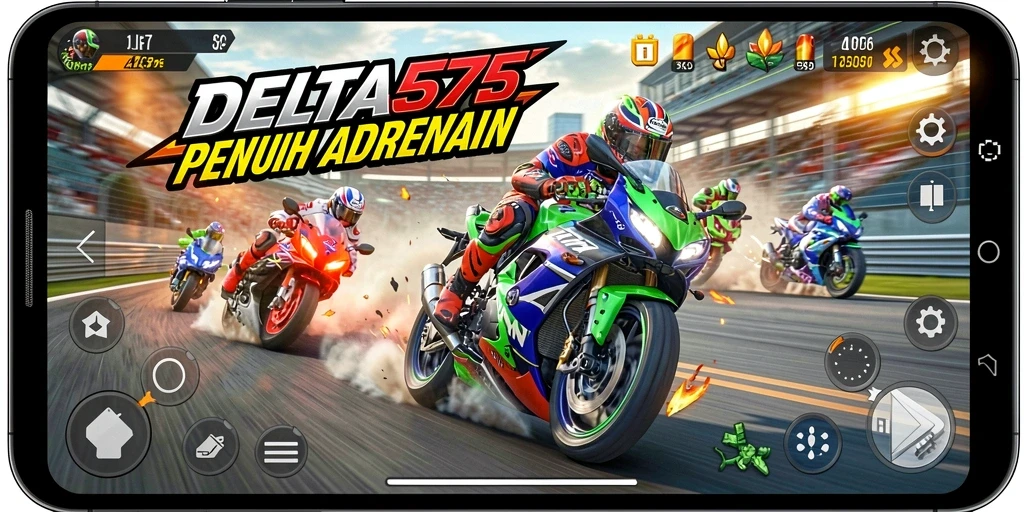 Gameplay menarik dalam balapan motor dengan grafis menawan.