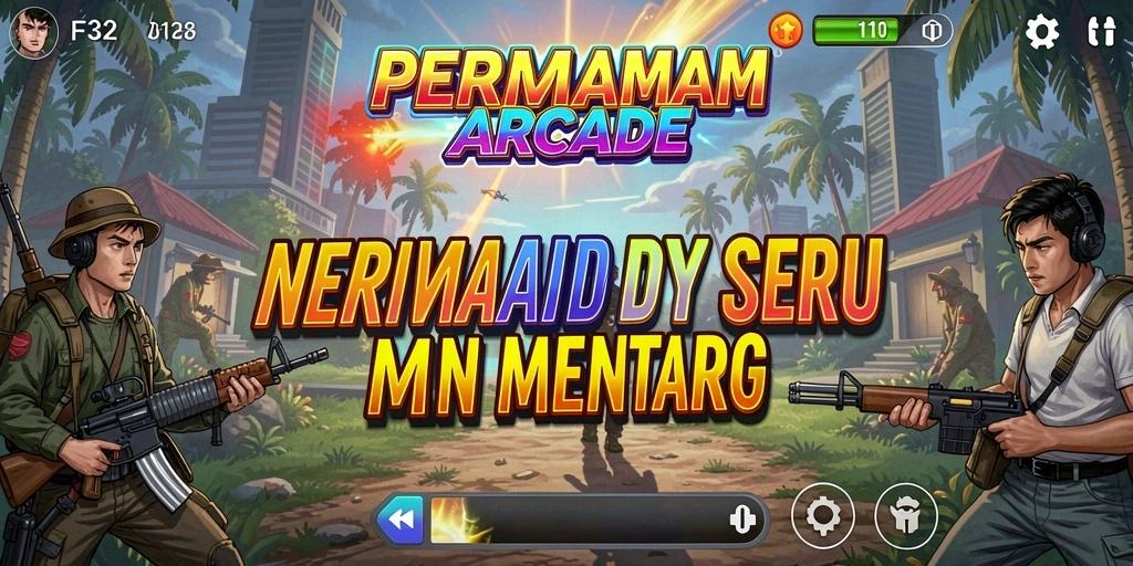 Tampilan gameplay F32 yang seru dan penuh warna di layar.