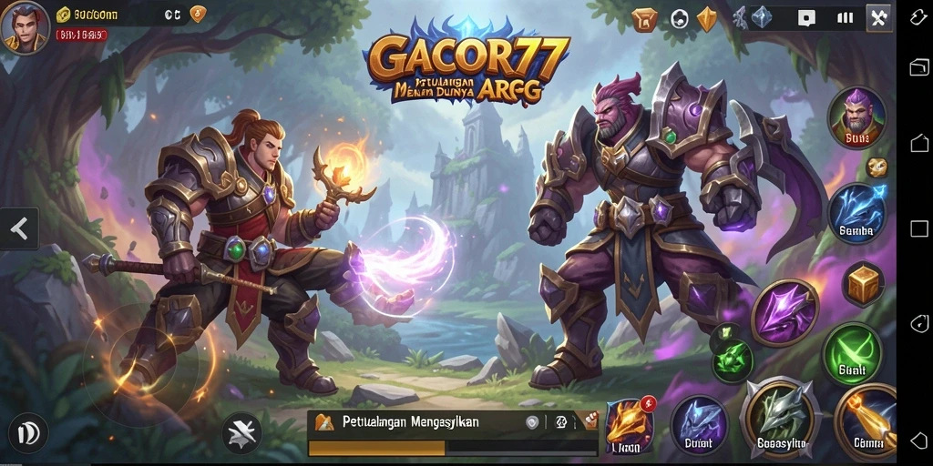 Tampilan gameplay GACOR77 yang seru dan menegangkan saat bertarung.