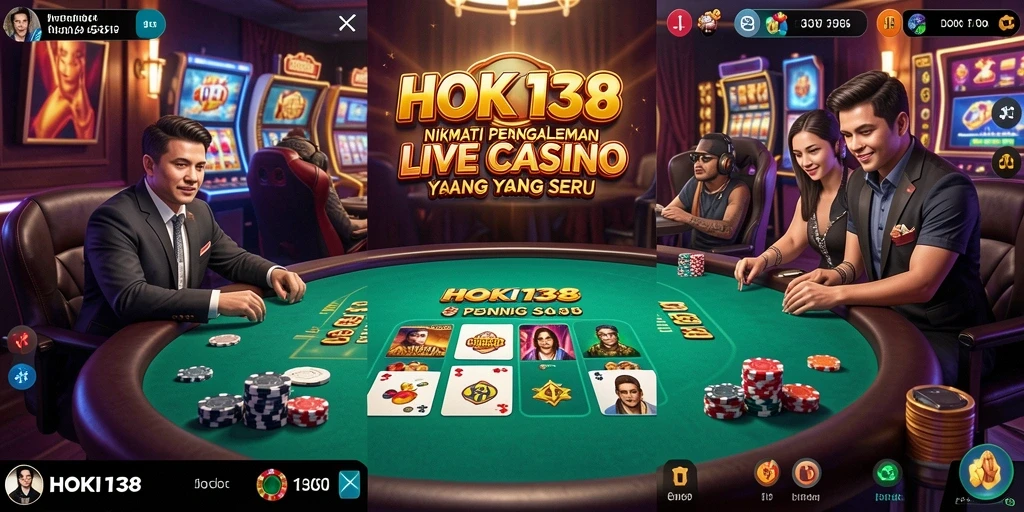 Screenshot HOKI138 menampilkan gameplay Live Casino yang seru dan interaktif.