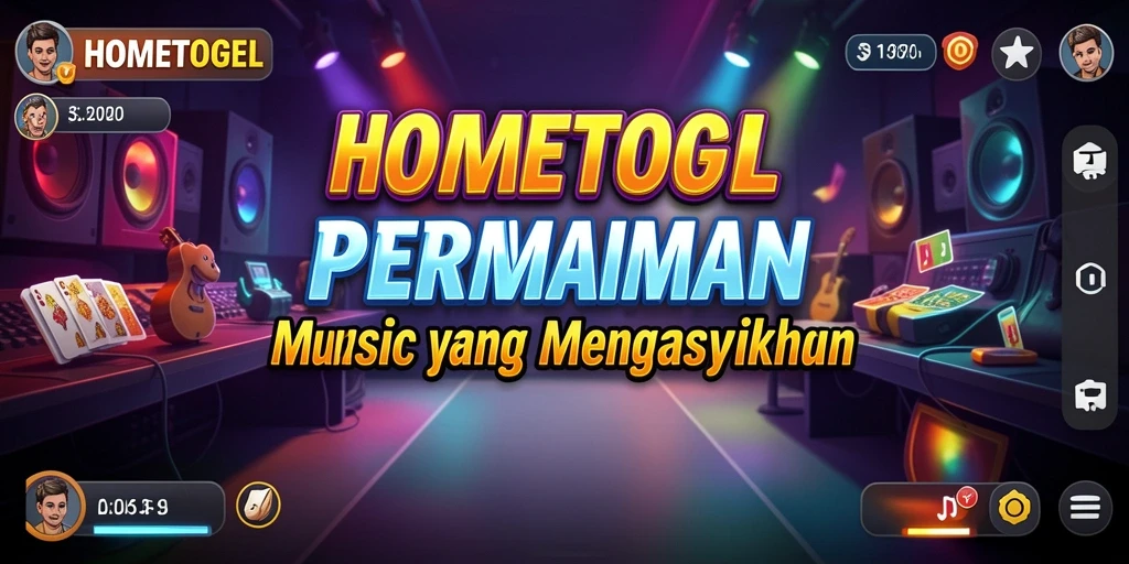 Tampilan gameplay <strong>HOMETOGEL</strong> dengan pengguna yang menikmati lagu favoritnya.
