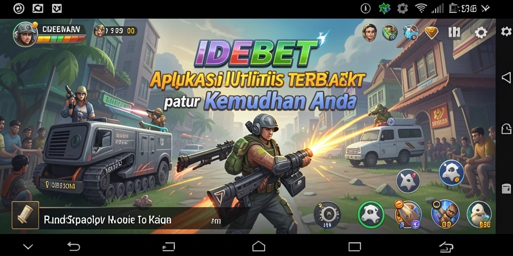 Tampilan utama IDEBET dengan fitur utilitas lengkap.