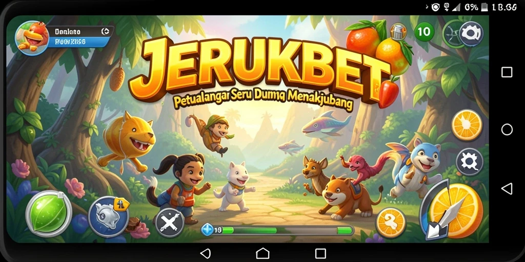 Tampilan gameplay <strong>JERUKBET</strong> yang penuh aksi dan petualangan seru.