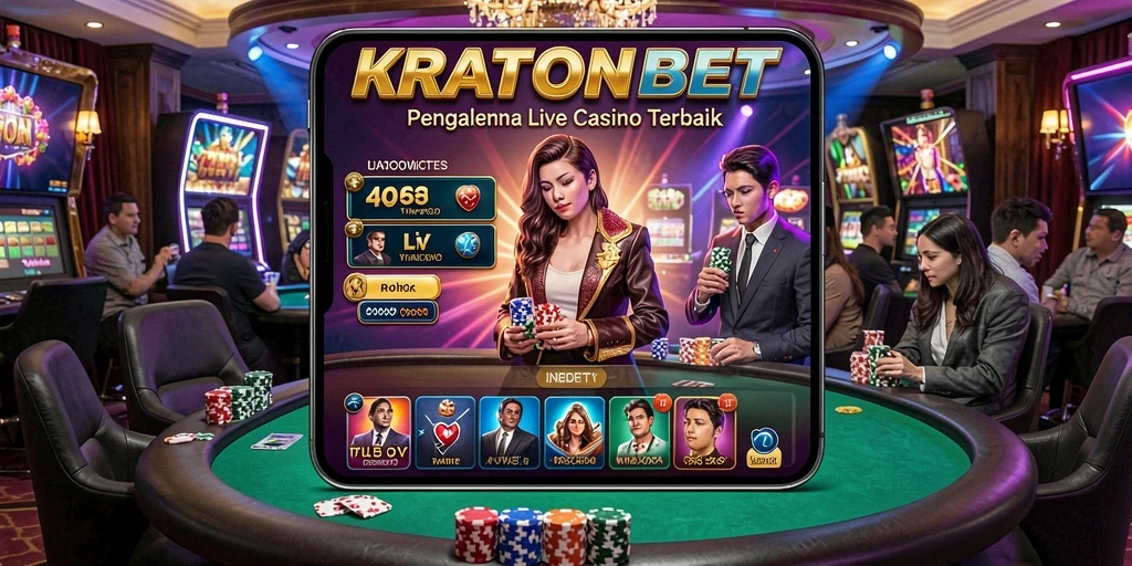 Tampilan gameplay Live Casino yang mengesankan di KRATONBET.