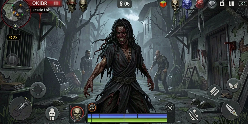 Screenshot gameplay OKIDR yang menyeramkan dan penuh ketegangan.