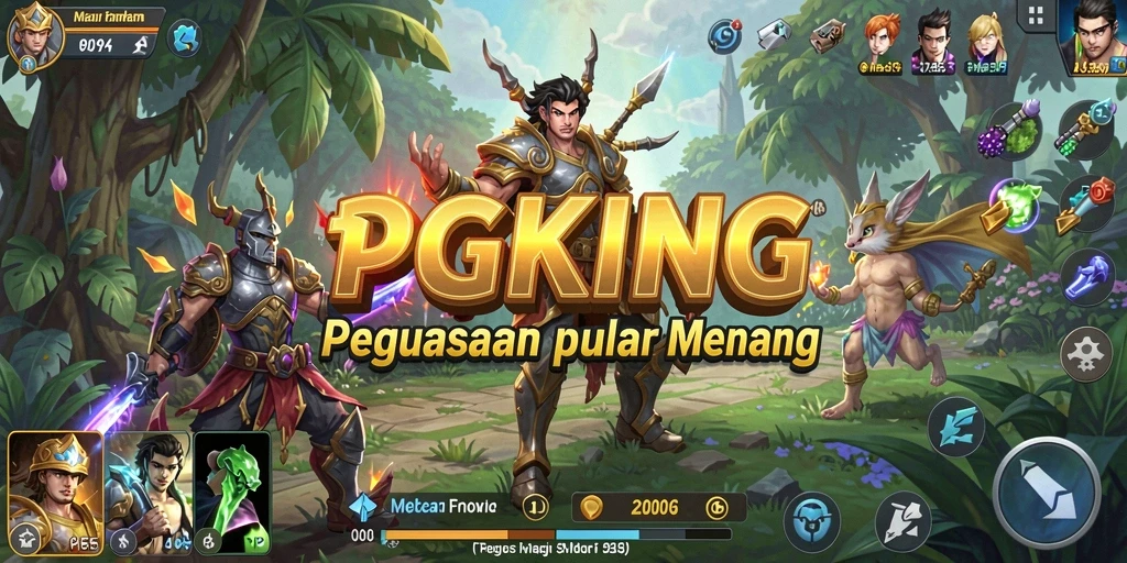 Screenshot PGKING menampilkan pertempuran strategis yang intens.