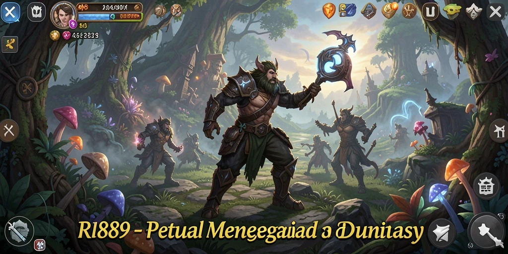 Tampilan utama gameplay menampilkan petualangan seru di dunia fantasi.