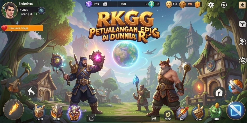 Screenshot utama RKGG menampilkan aksi pertarungan seru di dunia RPG.