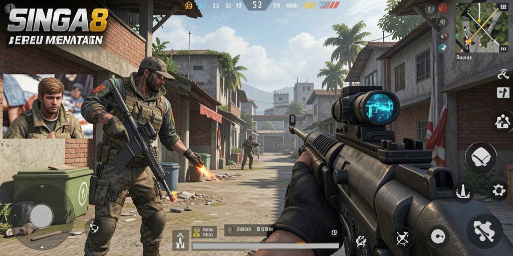 Gameplay intens SINGA8 dengan grafis nyata dan mendebarkan.