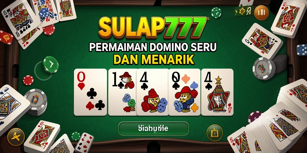Screenshot tampilan permainan Domino SULAP777 yang menarik dan interaktif.