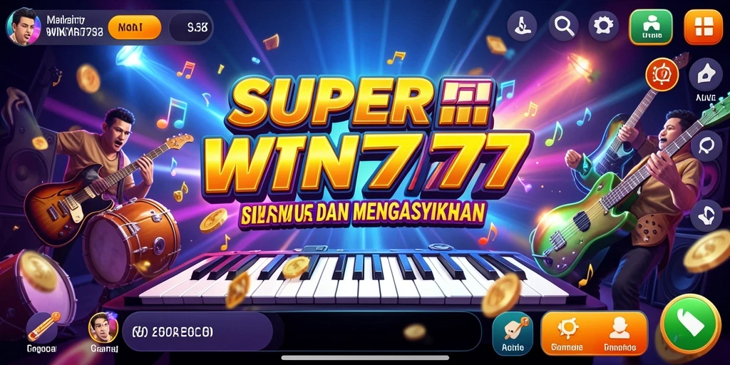 Screenshot gameplay <strong>SUPERWIN777</strong> yang menunjukkan pengalaman musik yang menarik.