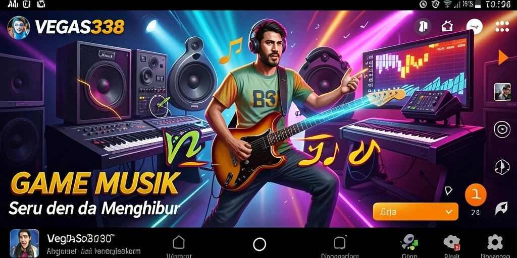Screenshot gameplay <strong>VEGAS338</strong> menampilkan aksi bermain musik yang menyenangkan.