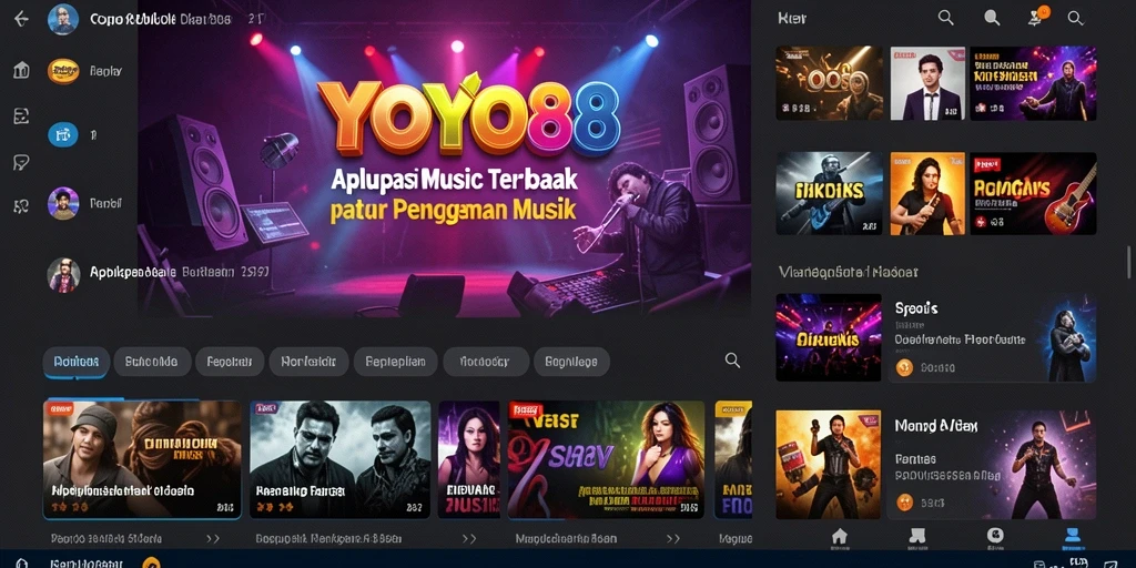 Tampilan gameplay YOYO88 dengan berbagai fitur musik interaktif.